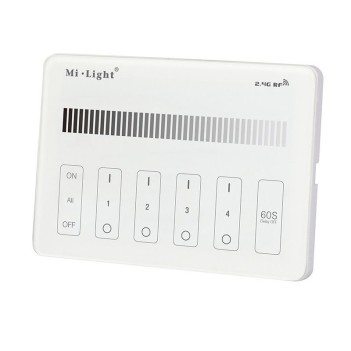 Mi-Light M1, 4-Zone Brightness Dimming Smart Panel Remote Controller For Single Colour LED Lights