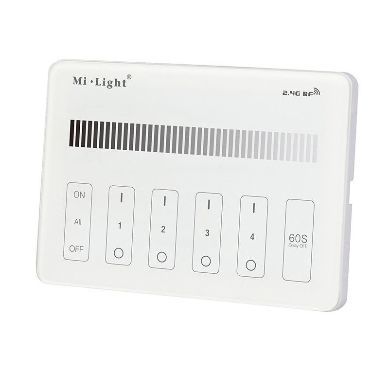 MiBoxer Mi-Light Telecomando da Muro Dimmer 4 Zone Full Touch M1