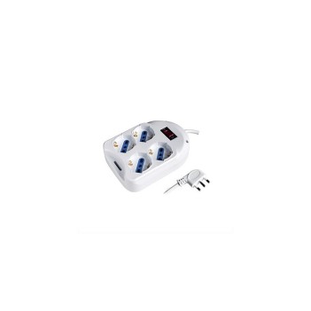 Power Strip 4 Places Bypass Schuko 16A Square Plug with Switch - 1,5m