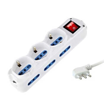 Power Strip 9 Places Bypass Schuko Plug 16A with Switch - Cable 1,5m en