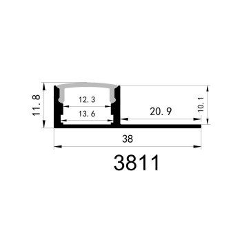 KINGLED | Aluminium Tile Profile 180DEG for Led Strip