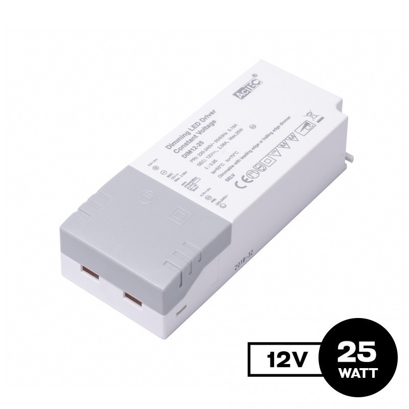 Actec Power Supply 25W 12V DIM12-25 Dimmable Phase Cut en