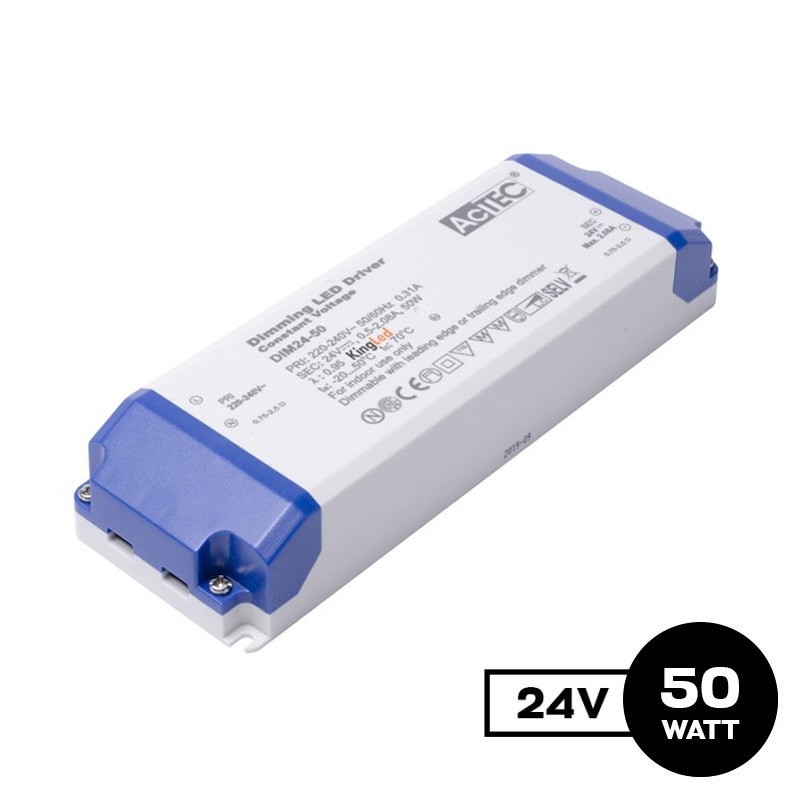 ALIMENTATORE LED 50W 24V TRIAC DIMMERABILE