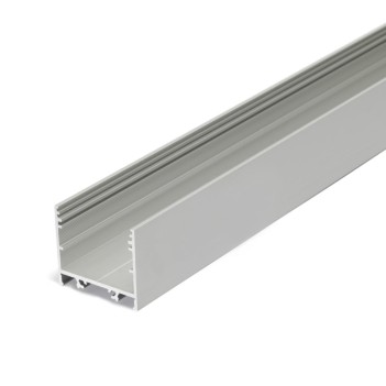 Profilo in Alluminio VARIO30-02 per Striscia Led - Anodizzato 2mt - Kit Completo