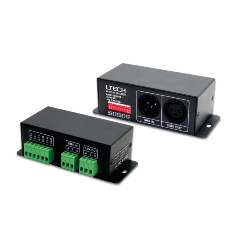 DMX-SPI LT-DMX-1809 Digital Controller DC 5-24V for Digital RGB+W LED Strips