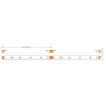 Striscia Led COB RGB+W 80W 6800lm 24V IP20 PCB 12mm Chip Led Continua