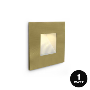 Segnapasso LED da incasso da Muro 1W 3000K 220V IP44 Colore oro