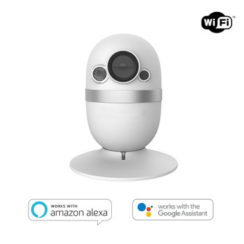 KiWi Telecamera Wifi smart HD Capsule CAM con base magnetica – Compatibile con Alexa, Google e Smartphone