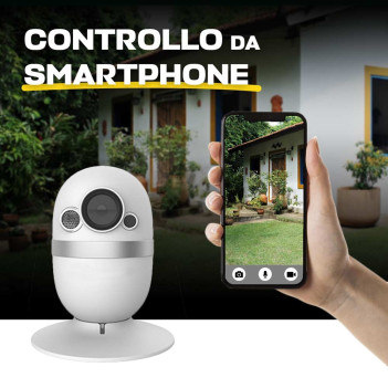 KiWi Telecamera Wifi smart HD Capsule CAM con base magnetica – Compatibile con Alexa, Google e Smartphone