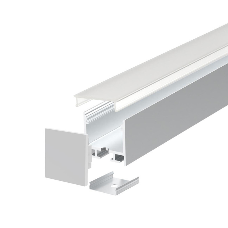 Profilo in Alluminio 2525 per Striscia Led - Anodizzato 2mt - Kit Completo