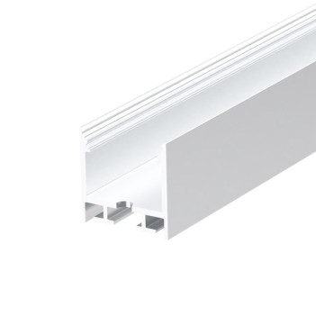 2525 Aluminium Profile for Led Strip - White 2mt - Complete Kit