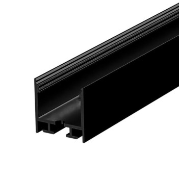 Profilo in Alluminio 2525 per Striscia Led - Nero 2mt - Kit Completo