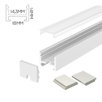 KING LED | Profilo in alluminio con aggancio magnetico per strisce LED