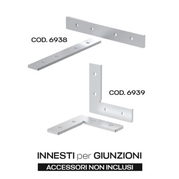 1814 Aluminium Profile for Led Strip - White 2mt - Complete Kit with Magnet