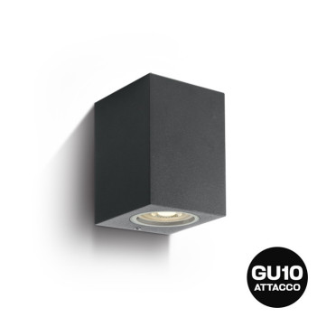 Wall light with GU10 socket Garden series 220V IP65 - Anthracite Die Cast
