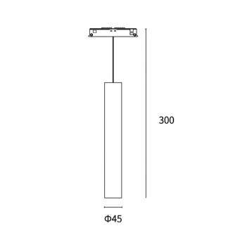 SUPREMA LED Pendant Light FLUTE 7W Dimmable for track 48V colour white