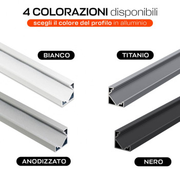 Tailor-made, Bespoke Lighting 45° Angle Led Bar with Sensor and Dimmer - Ready to Use