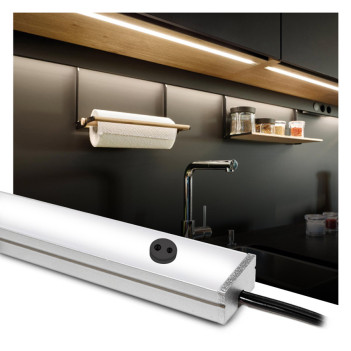 Tailor-made, Bespoke Lighting Flat Led Bar 9mm Thickness with Sensor and Dimmer - Ready to Use