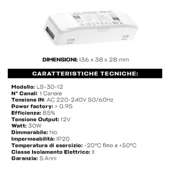 Eaglerise LS 30W 24V power supply - LI EXC LS-30-24