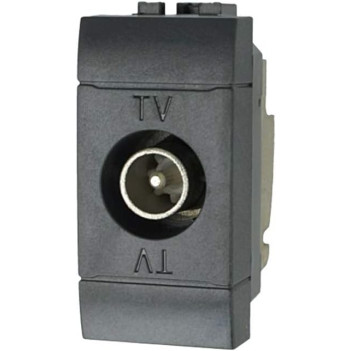 TV Antenna socket male colour black compatible with Bticino Living Light