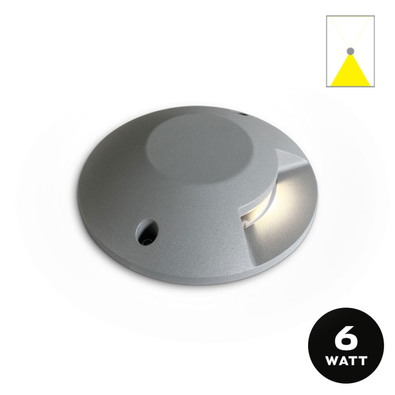 Segnapasso Calpestabile 6W 300lm 230V Serie SURFACE Luce Laterale IP67 - Rotondo