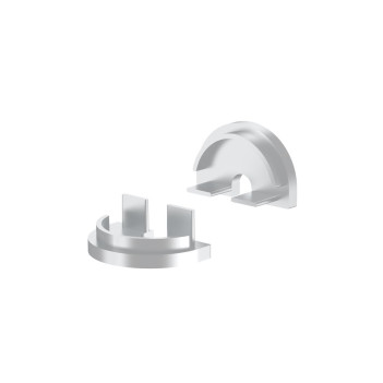 Set of 2 Caps with hole for Flat Profile 2203-C