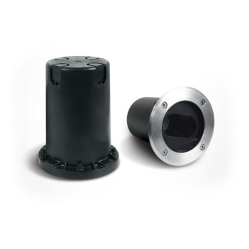 Faretto Led Calpestabile AETH con Portalampada GU10 IP67 230V Silver/Nero Inox316 Foro 115x160mm