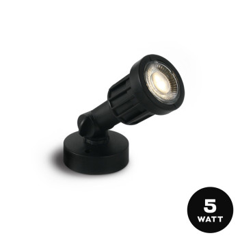 Garden Spotlight with Peg 5W 400lm 230V IP65 Black - Garden Spot