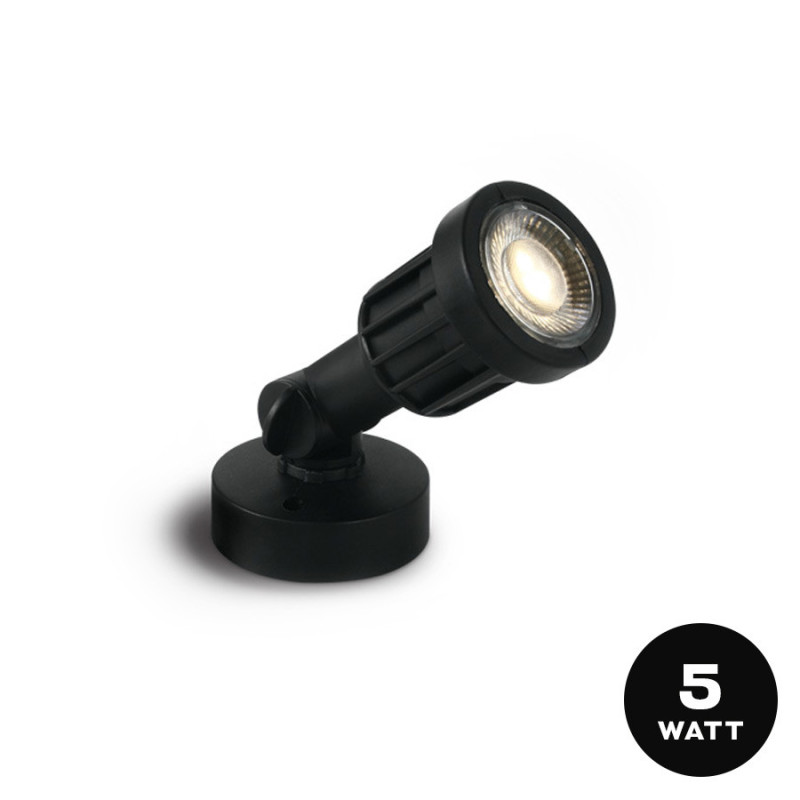 Faretto da Giardino con Picchetto 5W 400lm 230V IP65 Nero - Garden Spot