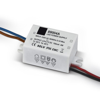 Led Power Supply 2-4W Constant Current 700mA Voltage Range 3-6V IP66