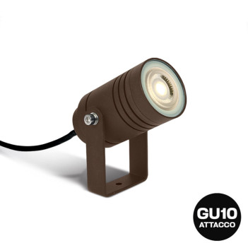 Faretto da Giardino con Picchetto portalampada GU10 220V IP65 Marrone – Garden Spot