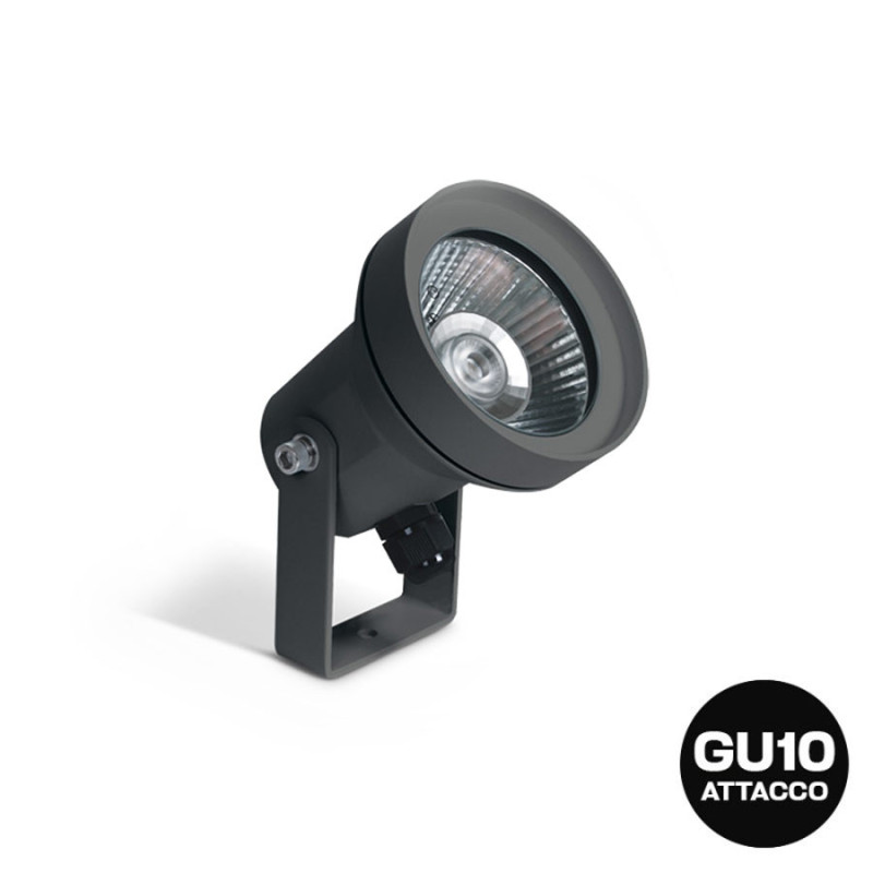 Garden Spotlight with Spike with GU10 230V socket IP65 Anthracite D94mm - Garden Spot