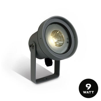 Garden Spotlight with Peg 9W 700lm 35D 230V IP65 Anthracite D115mm - Garden Spot