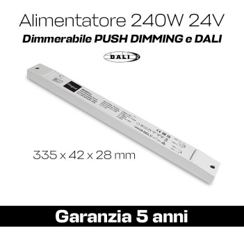 Power Supply 240W 24V DALI and PUSH DIMMING - DIMSLIM-K1 Series