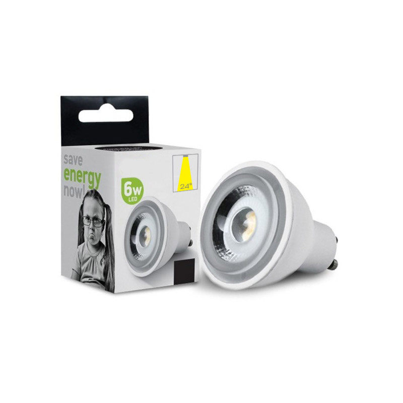 KING LED | Faretto GU10 6W angolo luce 24° gradi luce calda 3000K