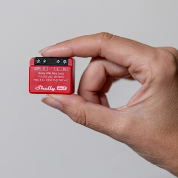 Shelly 1PM Mini Gen 3 - Controller per l’Automazione di Dispositivi 230V 8A Gestione WiFi, Bluetooth - Monitoraggio Consumi