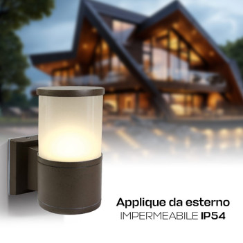 Applique Led da Parete HUSH 20W IP54 230V Marrone Garden&Underwater