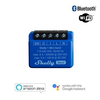 Shelly 1 Mini Gen3 - Device Automation Controller 230V 8A / DC 30V 5A WiFi/Bluetooth Management