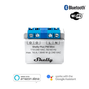 Shelly Mini Plus PM - Monitoraggio dei Consumi e Potenza di Elettrodomestici 230V 16A WiFi e Bluetooth