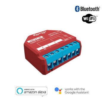 Shelly Plus 1PM - Controller 16A 110-240V / 24-30V Misurazione Consumo WiFi, Bluetooth e Pulsante