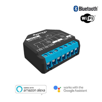 Shelly Plus 2PM - Roller Shutter, Awning and Light Module 2 Channels 16A AC and DC WiFi and Bluetooth Power Detection