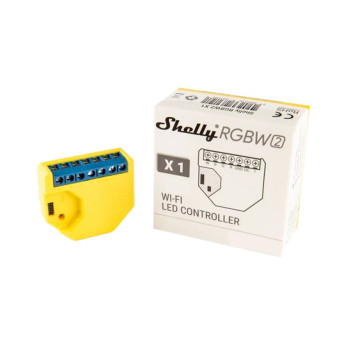 Shelly RGBW2 - Controller per Strisce Led RGB e RGBW 12-24V 12A WiFi Compatibile con Dispositivi Vocali