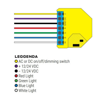 Shelly RGBW2 - RGB and RGBW Led Strip Controller 12-24V 12A WiFi Compatible with Voice Devices