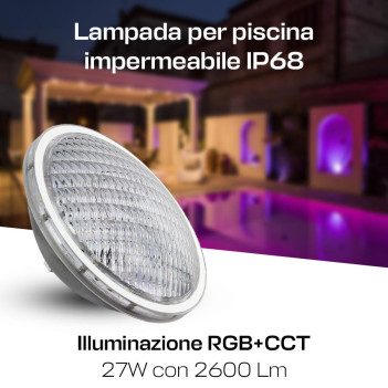 Mi-Boxer PW01 PAR56 Lampada per piscina 27W RGB+CCT 160D IP68 LoRa da immersione