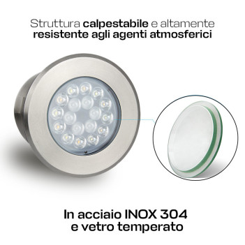 MiBoxer UW03 Adjustable RGB+CCT 9W DC 12-24V 15D LED spotlight for swimming pools and fountains