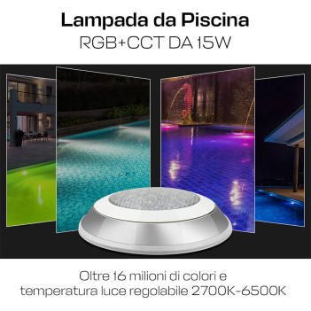 Miboxer UW02 Lampada per piscina 27W IP68 DC 12/24V RGB+CCT