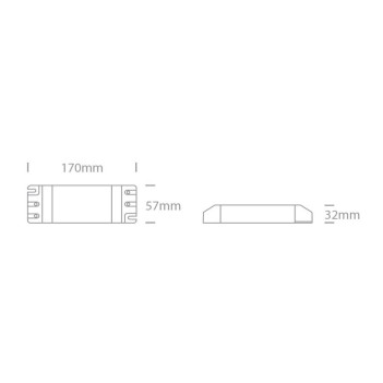 Alimentatore Led 21-40W Corrente Costante 700mA Range Tensione 30-57V IP20 Dimmerabile Triac