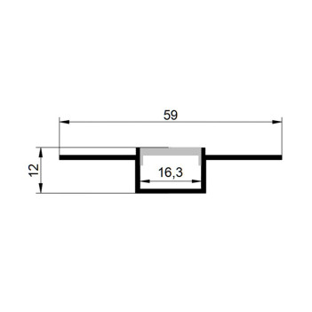 Profilo in alluminio curvabile per cartongesso da 2mt con cover opaca