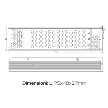 Alimentatore YSD 150W 24V 4-Step Dimming - YSD-150WHC-24V