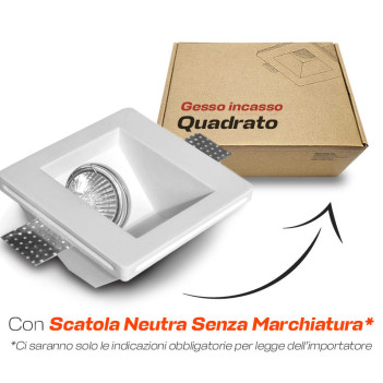 KINGLED | Portafaretto in gesso ceramico inclinato 45° attacco GU10